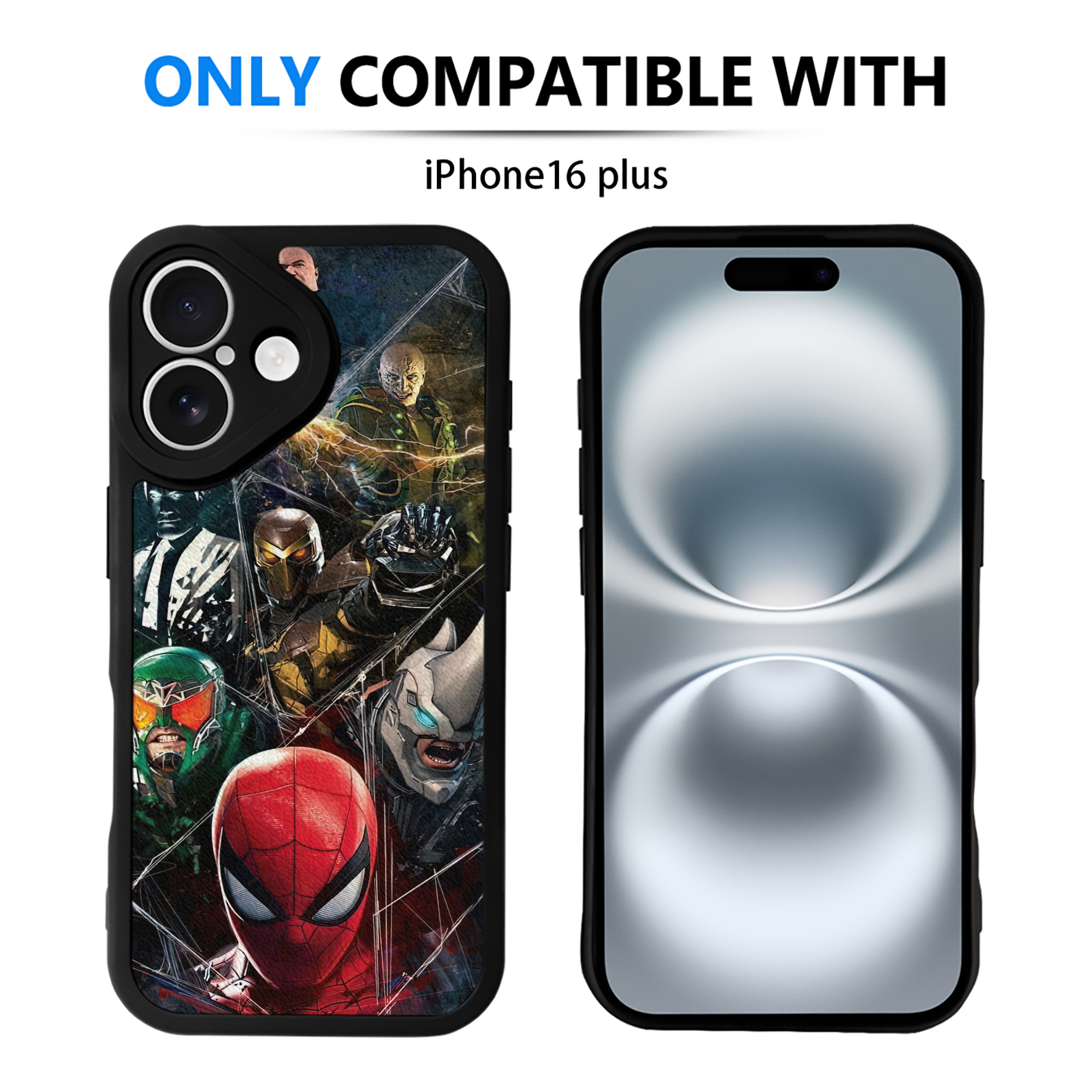 Spider Man スパイダーマン 【iPhone 16シリーズ対応】シリコンスマホケース（レザー調） 材質：シリコン